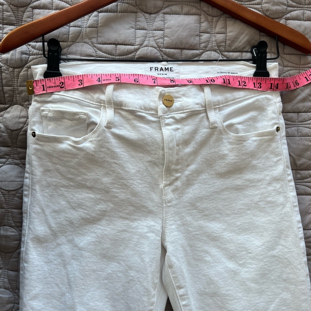 FRAME Le Skinny De Jeanne Jean White Women's Size 27 - Picture 9 of 14